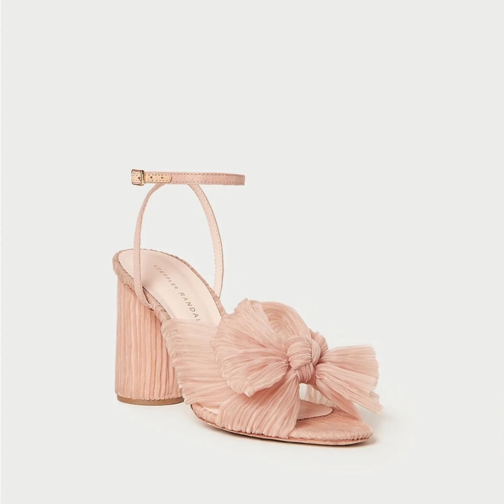 Loeffler Randall Camellia Beauty Pleated Bow Heel- new in box